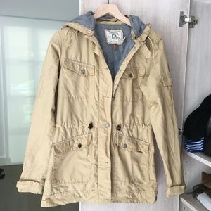 Casual canvas raincoat